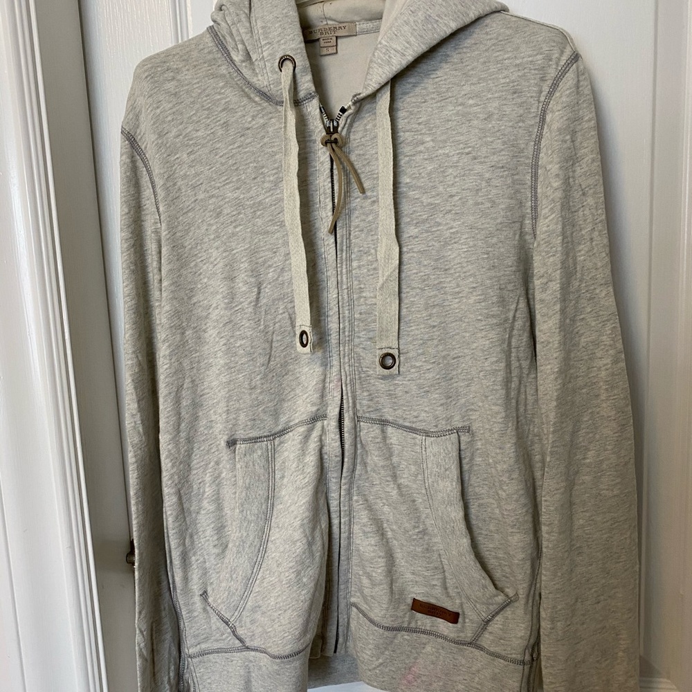 Burberry check elbow zip up